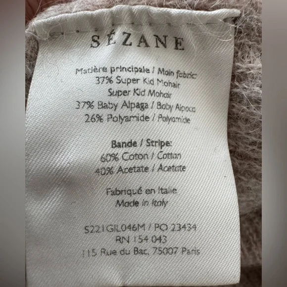 Sezane  Gaspard Cardigan beige size S Alpaca - Picture 10 of 12
